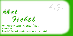 abel fichtl business card